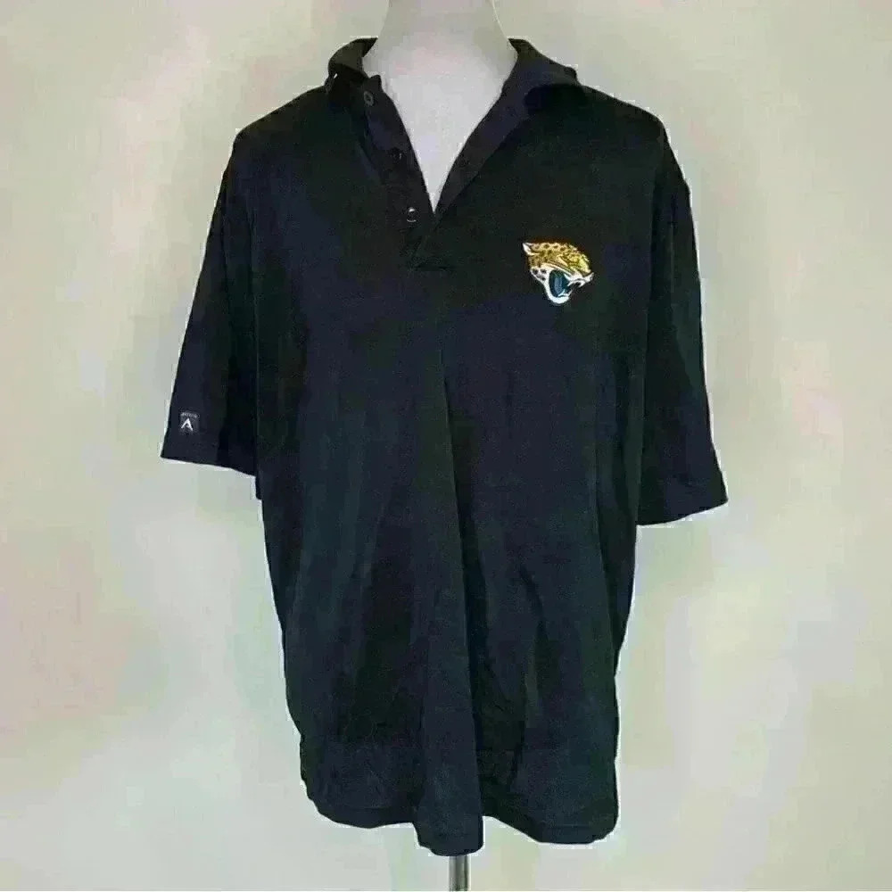Antigua black polo collared Jacksonville Jaguars Sz medium